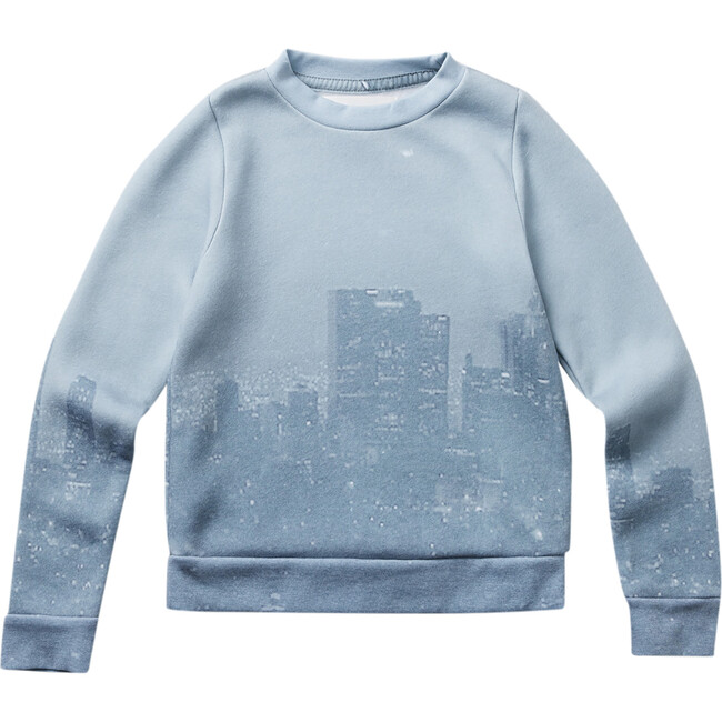 Crew Neck Long Sleeve Pullover, Downtown Dusk
