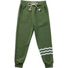 Coastal Waves Elasticated Drawstring Jogger, Cypres - Sweatpants - 1 - thumbnail