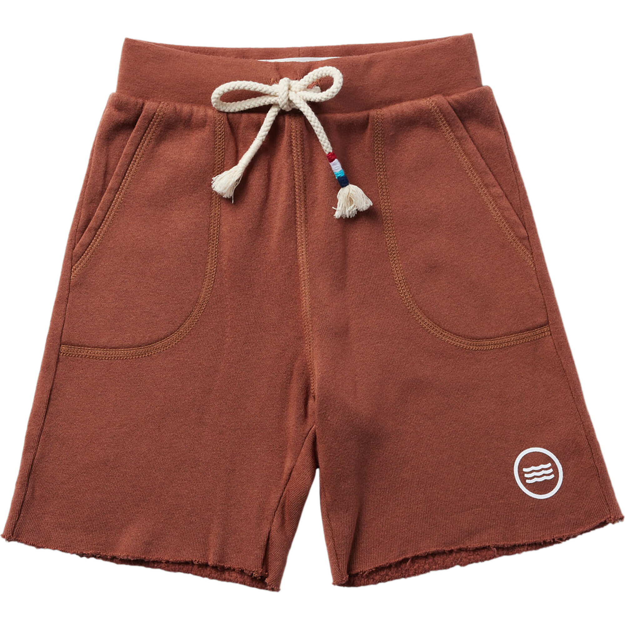 Coastal Waves Drawstring Short, Tobacco - Shorts - 1
