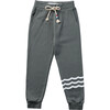 Coastal Waves Elasticated Drawstring Jogger, Storm - Sweatpants - 1 - thumbnail