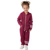 Coastal Waves Long Sleeve Zipped Hoodie, Cranberry - Sweatshirts - 2