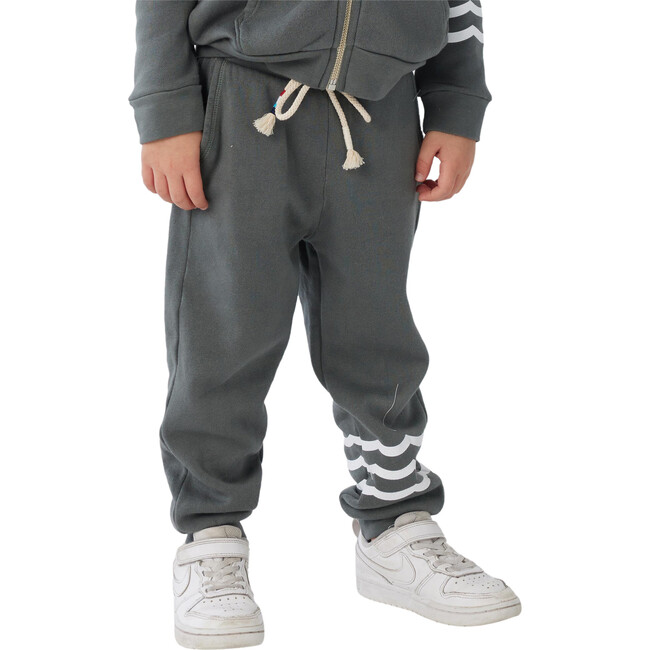 Coastal Waves Elasticated Drawstring Jogger, Storm - Sweatpants - 2