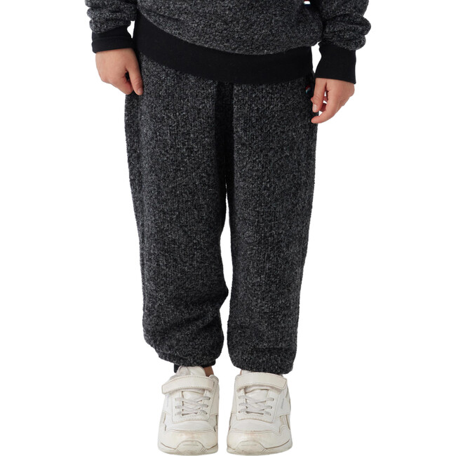 Brushed Boucle Jogger, Black - Pants - 2