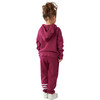 Coastal Waves Long Sleeve Zipped Hoodie, Cranberry - Sweatshirts - 3