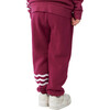 Coastal Waves Elasticated Drawstring Jogger, Cranberry - Sweatpants - 3