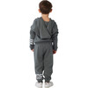 Coastal Waves Long Sleeve Zipped Hoodie, Storm - Sweatshirts - 3