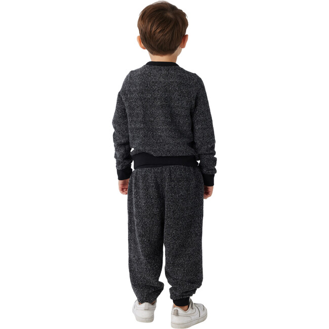 Brushed Boucle Crew Neck Pullover, Black - Sweaters - 3