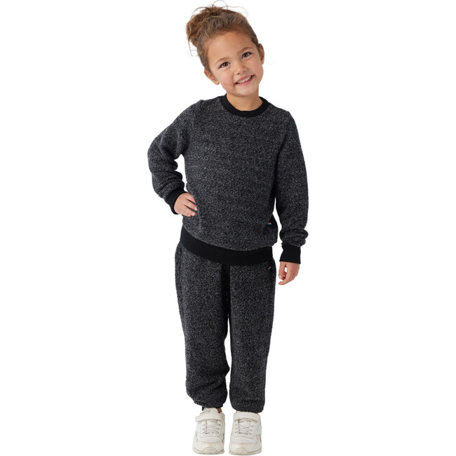 Brushed Boucle Crew Neck Pullover, Black - Sweaters - 4