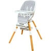 2-in-1 Turn-A-Tot High Chair with 360° Swivel Grey Gingham - Kids Seating - 1 - thumbnail