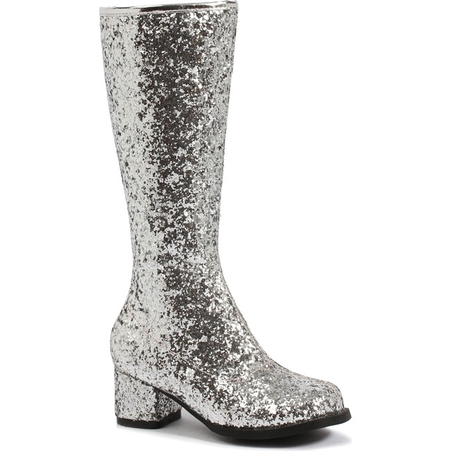 Dora Silver Glitter 1.75in Heel Girl's GoGo Boots