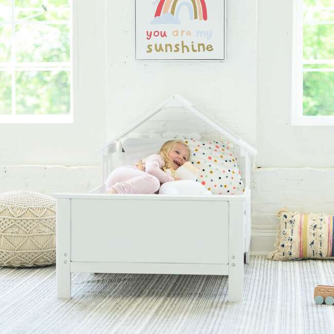 Lil' House Toddler Bed Soft White - Beds - 2