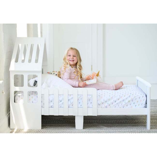 Lil' House Toddler Bed Soft White - Beds - 3