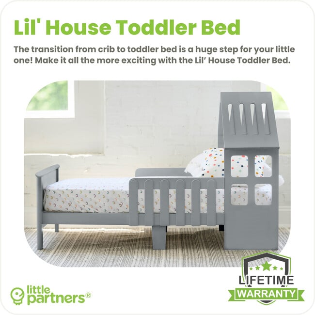 Lil' House Toddler Bed Silver Drop - Beds - 5