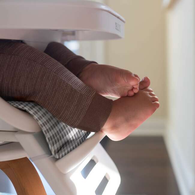 2-in-1 Turn-A-Tot High Chair with 360° Swivel Grey Gingham - Kids Seating - 5