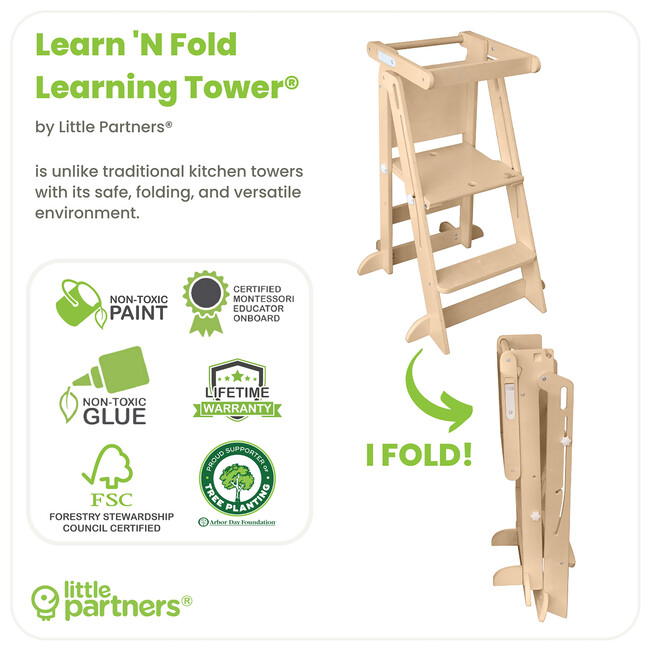 Learn 'N Fold Learning Tower® Natural - Play Tables - 7