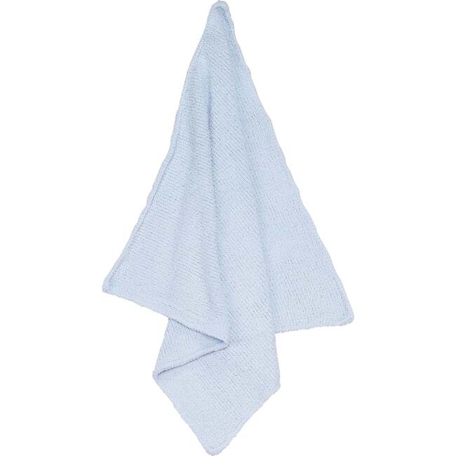 Chenille Fleece Blanket, Light Blue