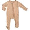 Footie 2-Way Zippered One-Piece, Apricot - Footie Pajamas - 1 - thumbnail