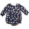 Baby Girls Eileen Bubble, Navy Flower Toss - Onesies - 1 - thumbnail
