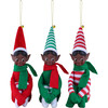 Set of 3 Vintage Knee Hugging Elves, Black - Ornaments - 1 - thumbnail
