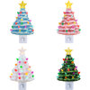 Exclusive Set of 4 Nostalgic Ceramic Lit Tree Nightlights - Accents - 1 - thumbnail