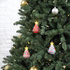 Set of 3 Nostalgic Ceramic Lit Tree Ornaments, Pink, Red, and Lavender - Ornaments - 2