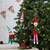 Set of 3 Vintage Knee Hugging Elves, White - Ornaments - 2