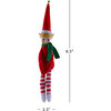 Set of 3 Vintage Knee Hugging Elves, White - Ornaments - 3