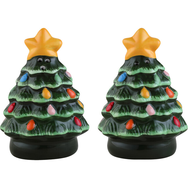 Nostalgic Ceramic Tree Salt & Pepper Shakers, Green