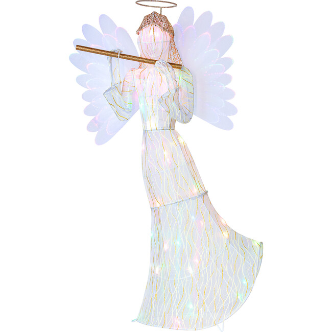 Outdoor Animated Fiber-Optic Angel - Accents - 1