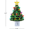 Exclusive Set of 4 Nostalgic Ceramic Lit Tree Nightlights - Accents - 6