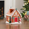 Nostalgic Ceramic Lit Gingerbread House, Brown - Accents - 2