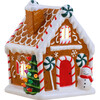 Nostalgic Ceramic Lit Gingerbread House, Brown - Accents - 4