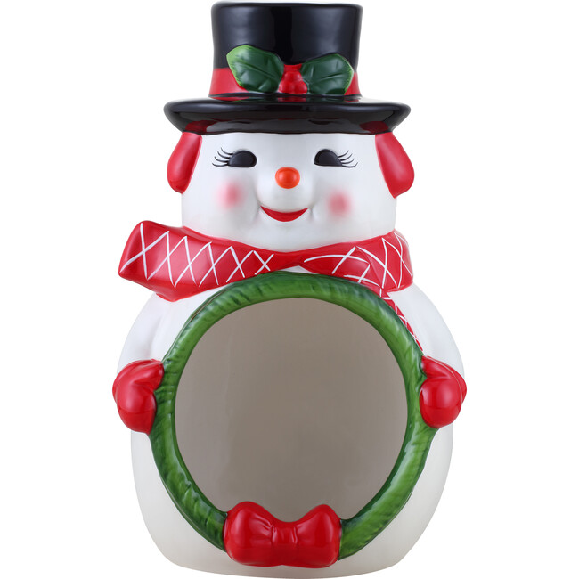 Ceramic Musical Snowman Candy Bowl