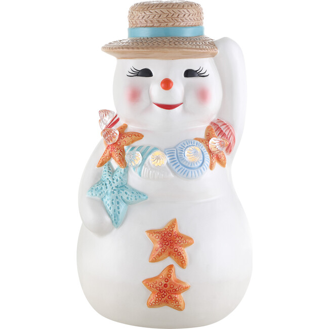 Ceramic Beach Snowman