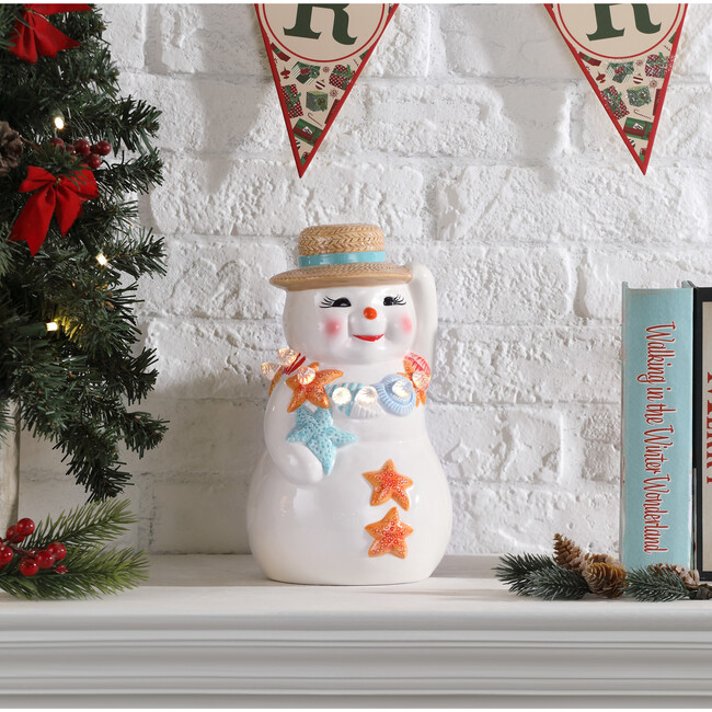 Ceramic Beach Snowman - Accents - 2