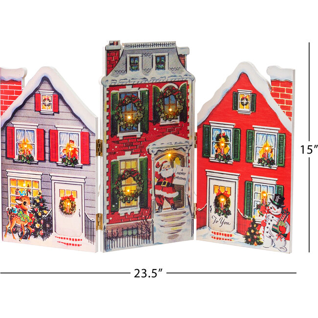 Illuminated Folding Scene, Village - Accents - 3