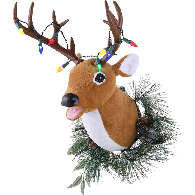 Motion Activated LED Singing Reindeer - Animal Heads - 4