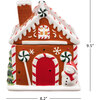 Ceramic Lit Gingerbread House Cookie Jar - Accents - 3