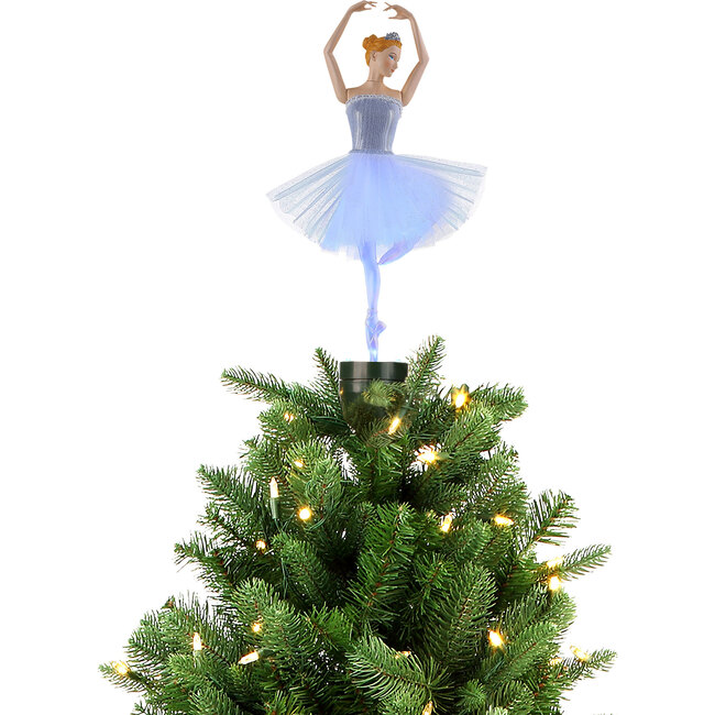 Animated Fiber-Optic Ballerina Tree Topper