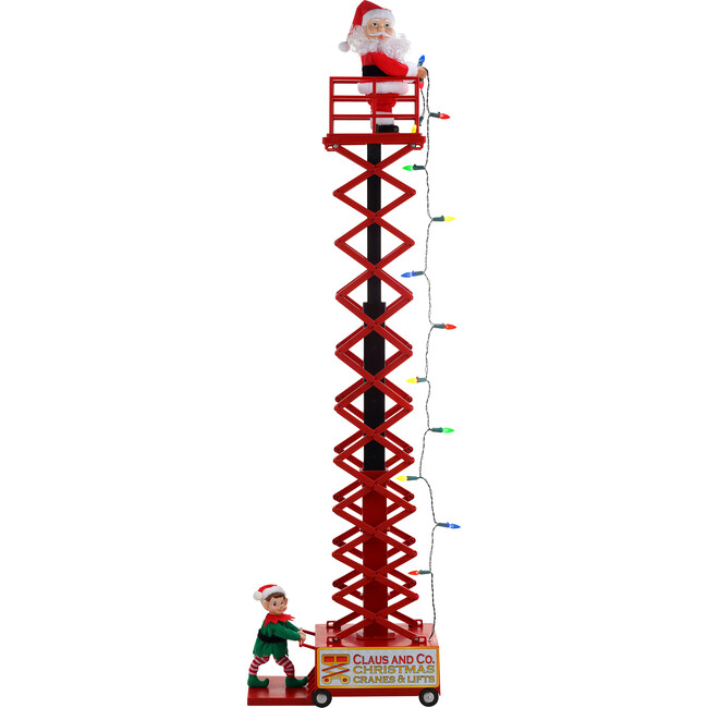 Animated & Musical Santa's Lift, White