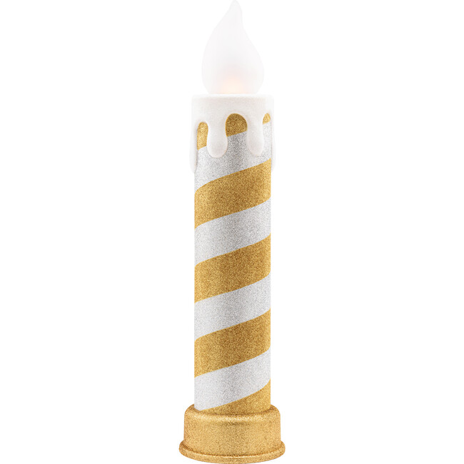 90th Anniversary Collection LED Blow Mold Candle, Gold & Silver
