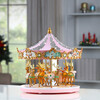 Animated & Musical Pink Crystal Carousel - Accents - 2