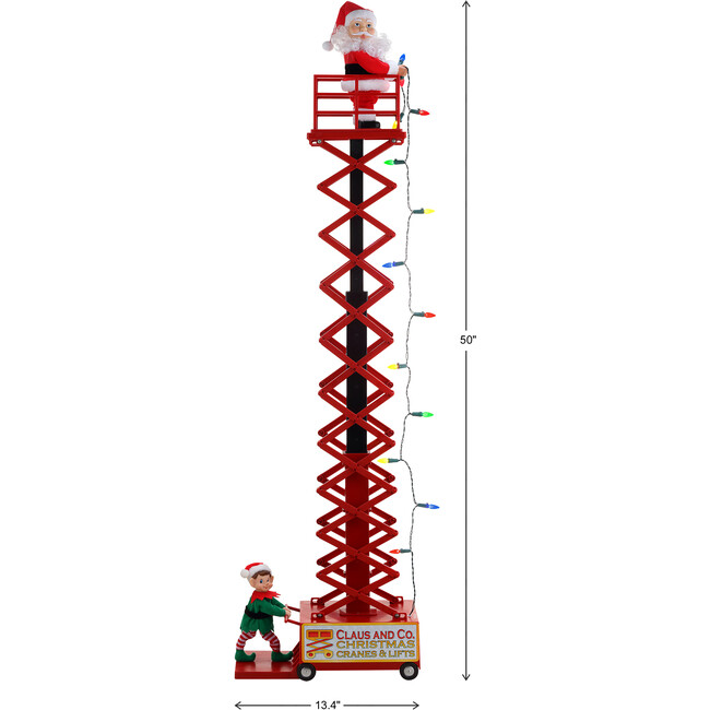Animated & Musical Santa's Lift, White - Accents - 4
