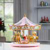 Animated & Musical Pink Crystal Carousel - Accents - 3