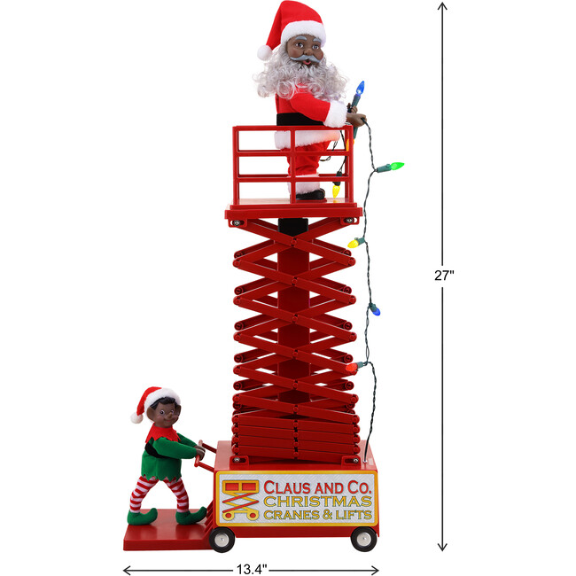 Animated & Musical Santa's Lift - Black - Accents - 4