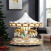90th Anniversary Collection Animated & Musical Crystal Carousel, White - Accents - 2