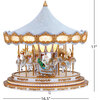 90th Anniversary Collection Animated & Musical Crystal Carousel, Ice Blue - Accents - 3