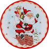 90th Anniversary Collection Ceramic Gold Trimmed Santa Plates, Set of 4 - Accents - 6