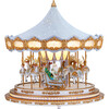 90th Anniversary Collection Animated & Musical Crystal Carousel, Ice Blue - Accents - 5