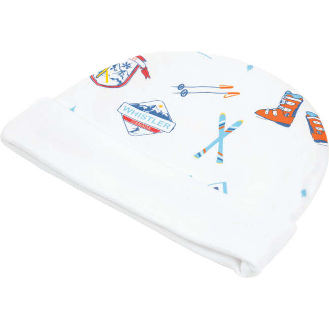 Groovy Ski  Baby Onesie + Hat,  Blue - Pajamas - 2